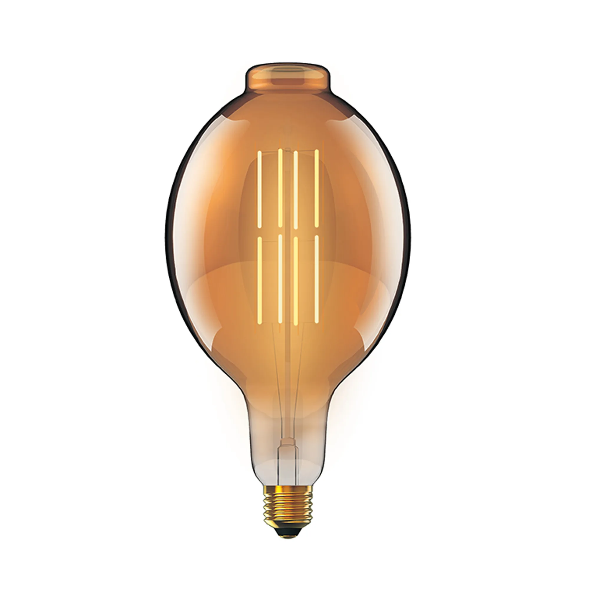 703412083  Classic Deco LED Bulged Tubular BT180 H Filament E27 Dimmable 8W 1800K 630lm